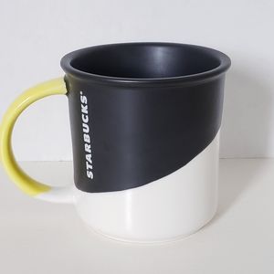 Starbucks Black, White and Yellow Mug